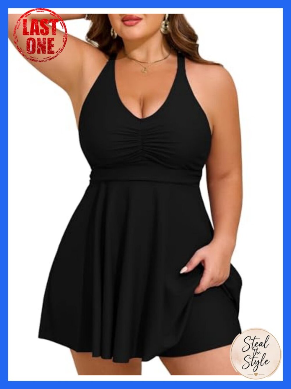 Plus Size Tankini Swimsuits for Women Tummy Control 2 Piece with Skirted Bottom